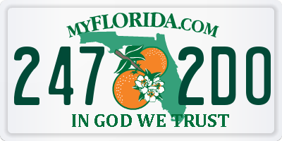 FL license plate 2472DO