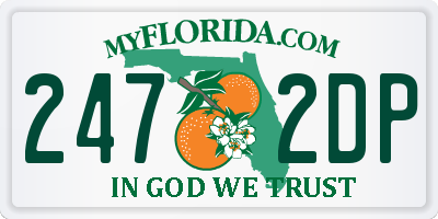 FL license plate 2472DP