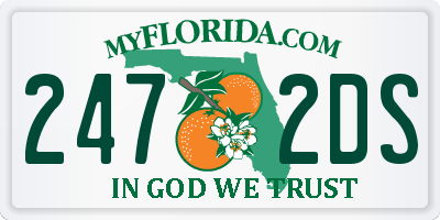 FL license plate 2472DS
