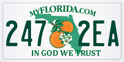 FL license plate 2472EA