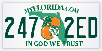 FL license plate 2472ED