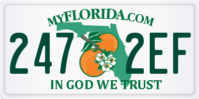 FL license plate 2472EF