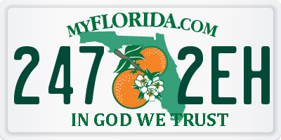 FL license plate 2472EH