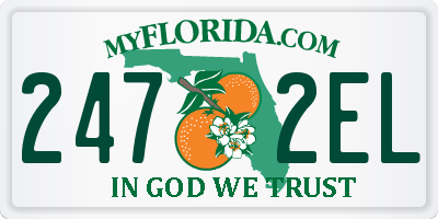 FL license plate 2472EL