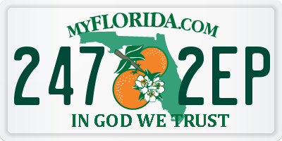 FL license plate 2472EP