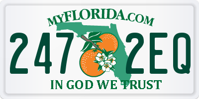 FL license plate 2472EQ