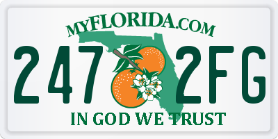 FL license plate 2472FG