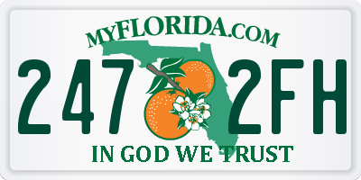 FL license plate 2472FH
