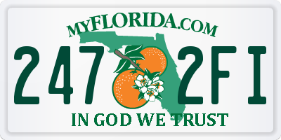 FL license plate 2472FI