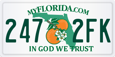 FL license plate 2472FK