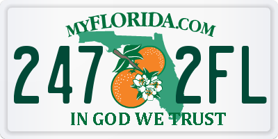 FL license plate 2472FL