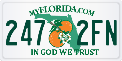 FL license plate 2472FN