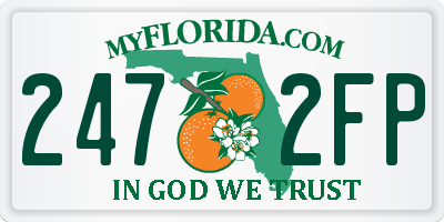 FL license plate 2472FP