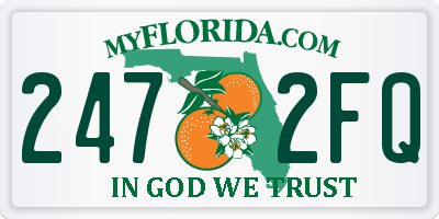 FL license plate 2472FQ