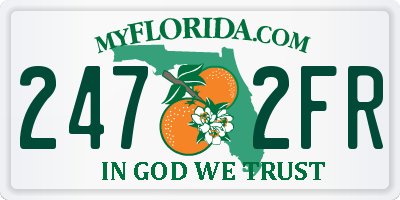 FL license plate 2472FR