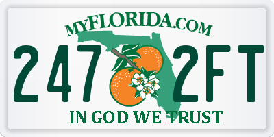 FL license plate 2472FT