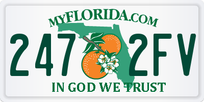 FL license plate 2472FV