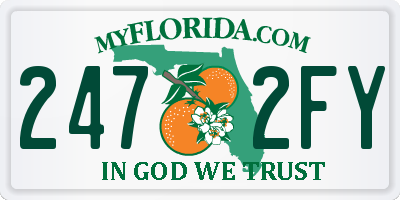 FL license plate 2472FY