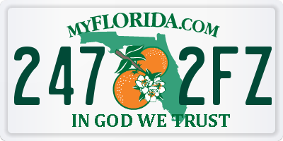 FL license plate 2472FZ