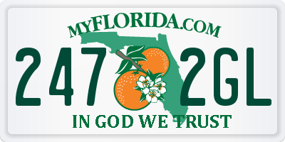 FL license plate 2472GL