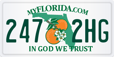 FL license plate 2472HG