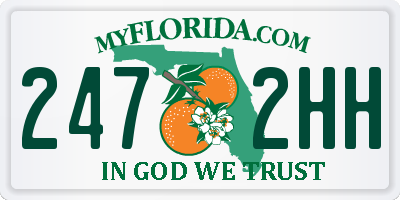 FL license plate 2472HH