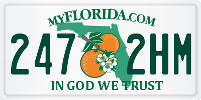 FL license plate 2472HM