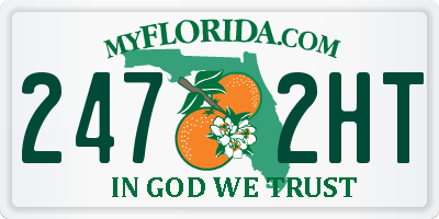 FL license plate 2472HT