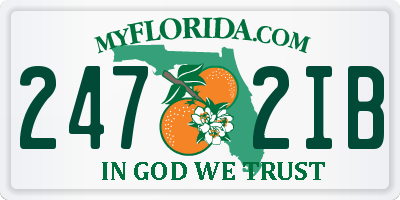 FL license plate 2472IB