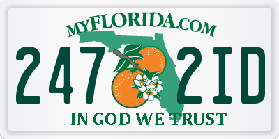 FL license plate 2472ID