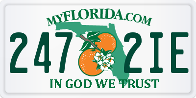 FL license plate 2472IE