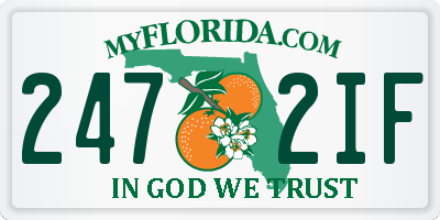 FL license plate 2472IF