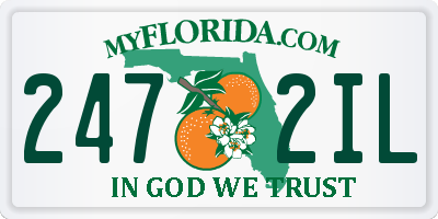 FL license plate 2472IL