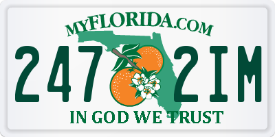 FL license plate 2472IM