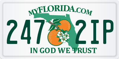 FL license plate 2472IP
