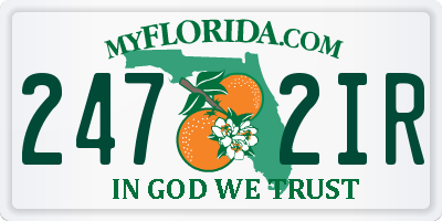 FL license plate 2472IR
