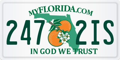 FL license plate 2472IS