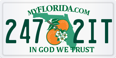 FL license plate 2472IT