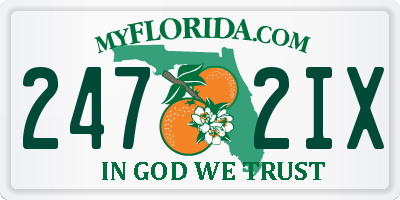 FL license plate 2472IX