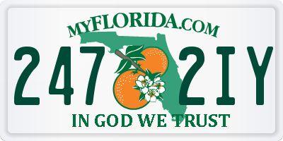 FL license plate 2472IY