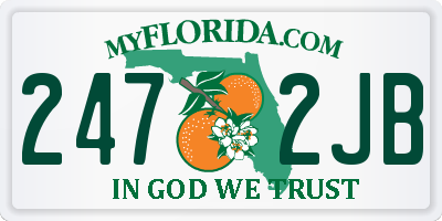 FL license plate 2472JB
