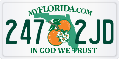 FL license plate 2472JD