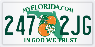 FL license plate 2472JG