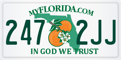 FL license plate 2472JJ