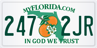 FL license plate 2472JR