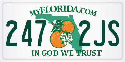 FL license plate 2472JS
