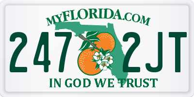 FL license plate 2472JT