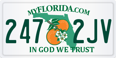 FL license plate 2472JV