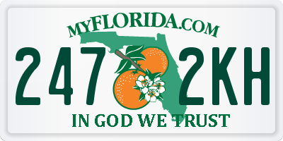 FL license plate 2472KH