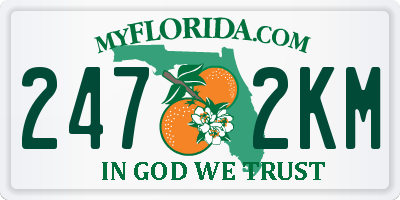 FL license plate 2472KM